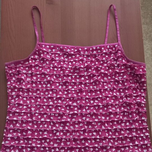 Marks & Spencer Fuchsia Top with Hearts Medium Like New