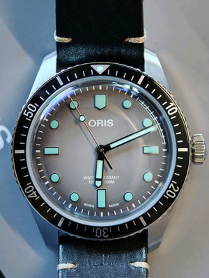 Oris Divers Sixty Five Glow ρολόι χειρός ανδρικό σαν καινούργιο, γκρι