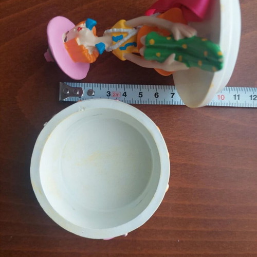 Decorative female figure like new on box with vivid colors