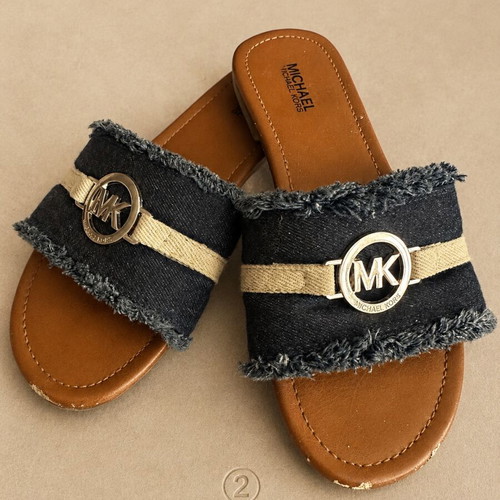 Michael Kors kids slides size 34 used, denim fabric