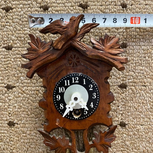 German Mini Cuckoo Wall Clock like new, handcrafted wood