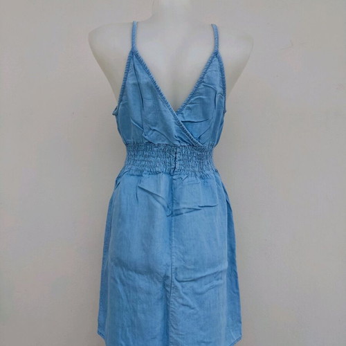 Denim-style dress light blue No.S/M like new