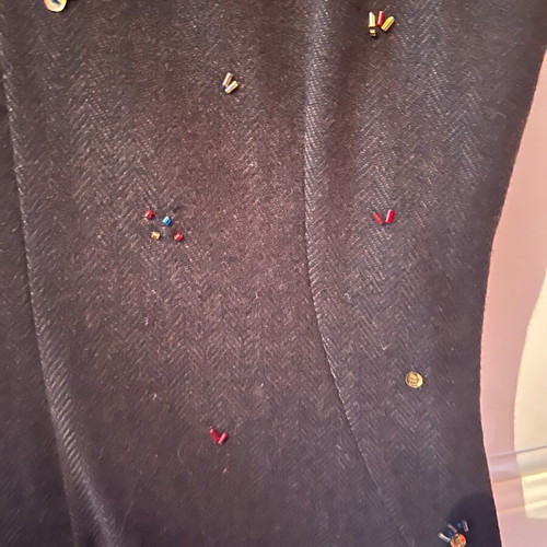 Vintage D&G dress like new with embroidered beads, fine wool fabric