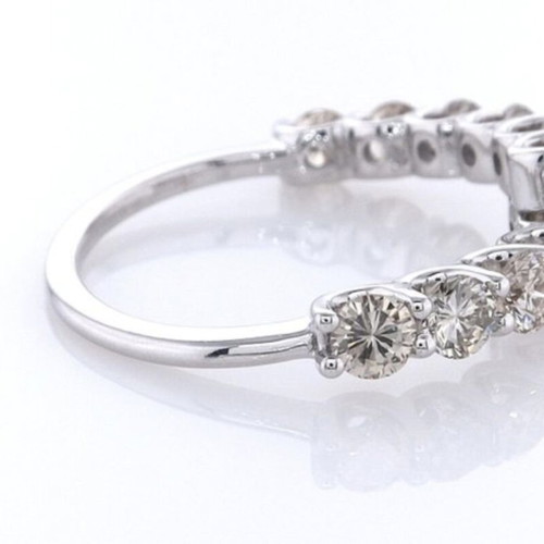 White Gold Ring 14K with 12 Natural Diamonds 1.64 Carats New