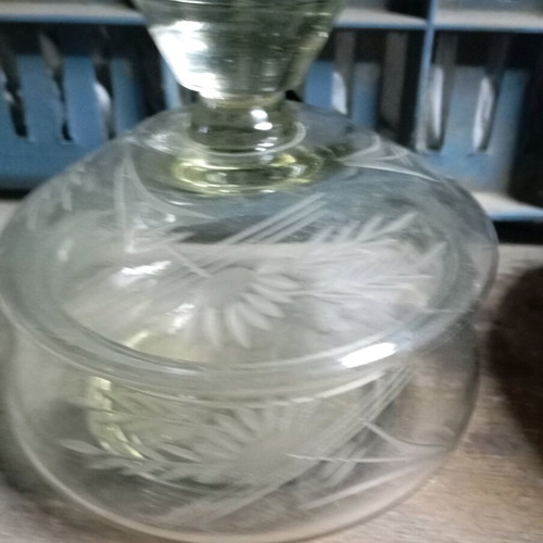 Vintage crystal fondue bowl like new