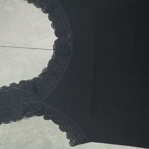 Black and blue lace tank top like new, size XS