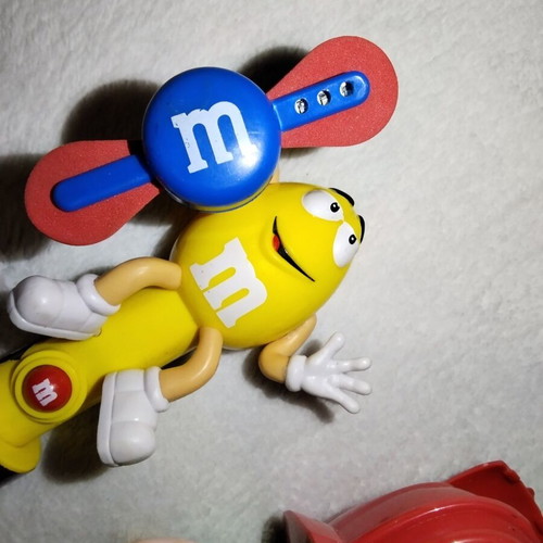 Vintage M&M's dispenser and light up candy fan set used