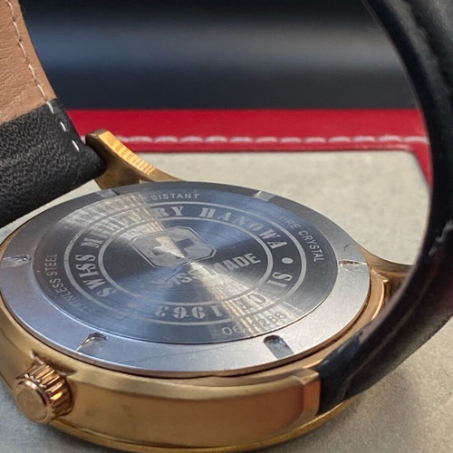 Swiss Military Hanowa Navalus watch like new, men's, black and gold