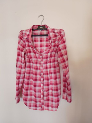 Tally Weijl checkered shirt like new, pink and fuchsia shades, size M