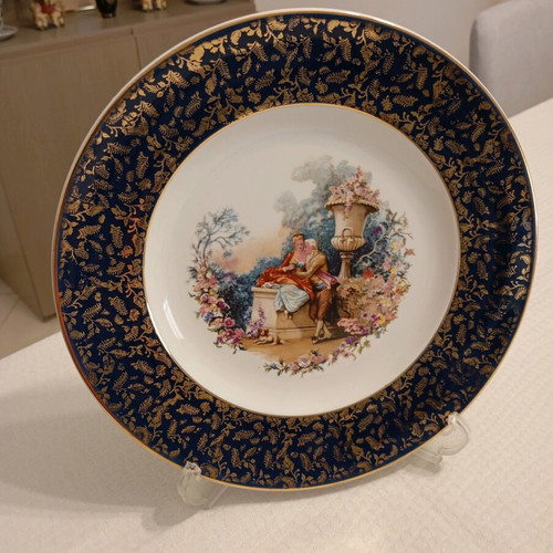 Decorative vintage plate from English porcelain like new