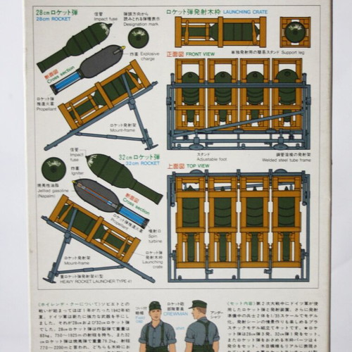 Vintage German Heavy Rocket Launcher Type 41 Model Kit Tamiya new