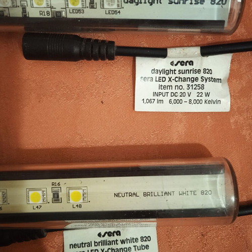 Sera LED X-Change Tube 820mm aquarium light used, Daylight Sunrise 22Watt