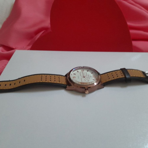 Raglan women's watch new, quartz, brown and black strap