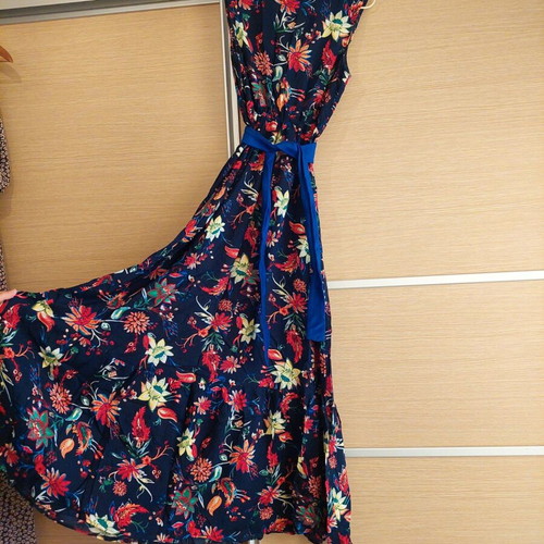 BMC long floral dress size S used, blue
