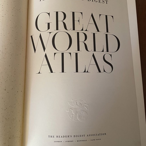 Great World Atlas by Reader's Digest like new, English edition 1961