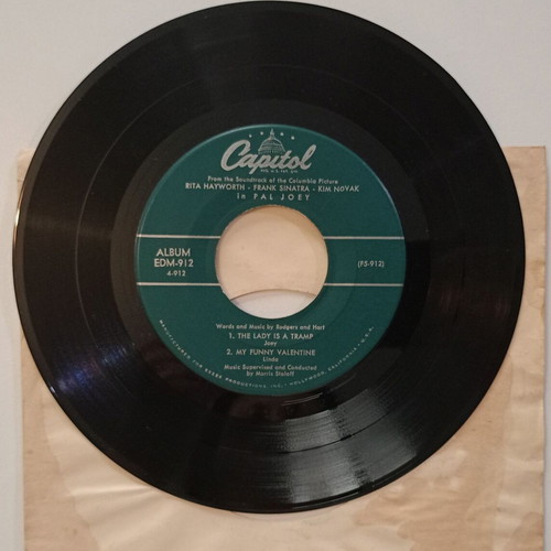 Vintage Pal Joey 45 RPM Records Set of 4 used, Capitol Records