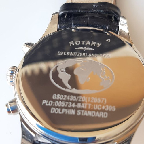Rotary wristwatch men ultra slim new, leather strap
