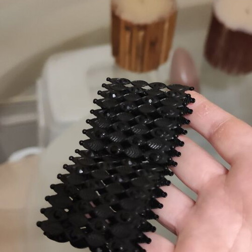 Metal black elastic bracelet like new