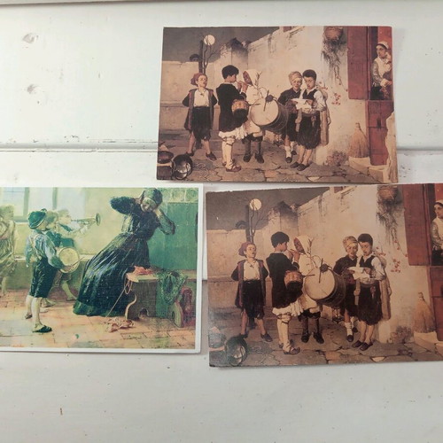 Greeting card covers used with carols theme, set of 3