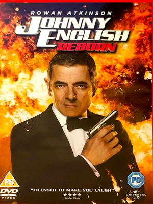 DVD Johnny English Reborn μεταχειρισμένο, κωμωδία περιπέτεια με αγγλικούς υπότιτλους