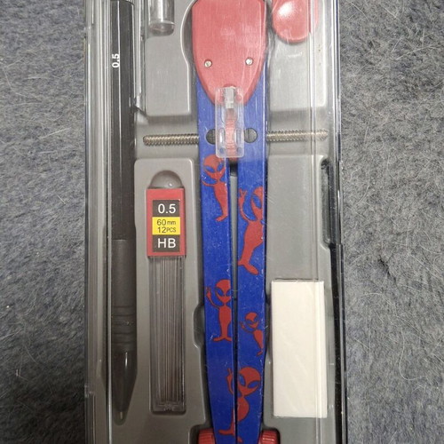 Compass set and mechanical pencil unused