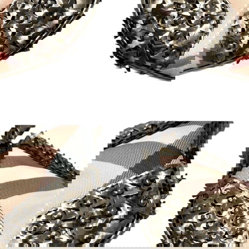 Burberry чанта за рамо употребявана, бежова и сребърна лакова кожа