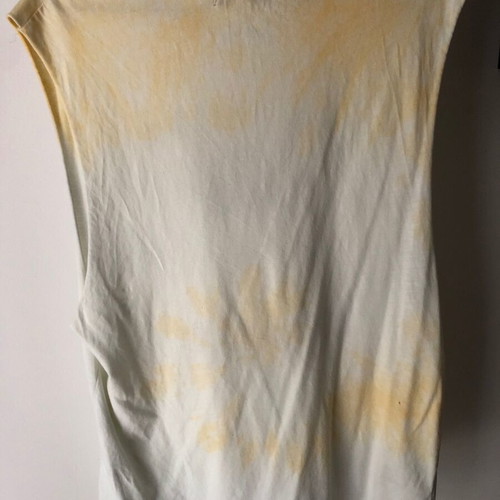 Bershka sleeveless blouse XS new, beige and yellow