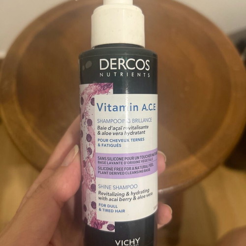 Vichy Dercos shampoo bottle 20 ml used, 20% content