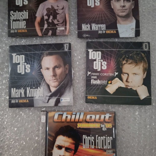 Electronic music CDs used, pack of 5, with top DJs