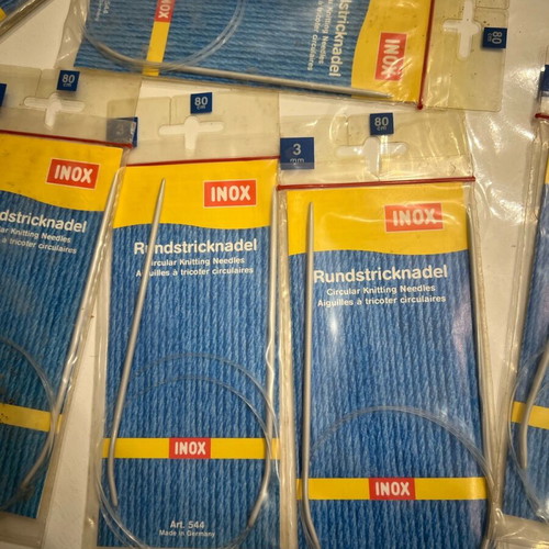 Circular knitting needle made of inox new