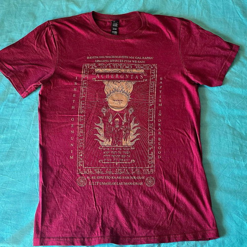 Acherontas band T-shirt, Gildan Soft Style, small, black metal