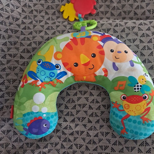 Fisher-Price Activity Pillow used with colorful forest animal designs