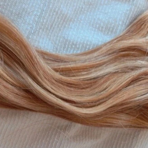 Hair Extensions like new, 50cm, 90% natural hair with brush