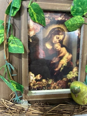 Madonna and Child painting like new, Germany 1960s