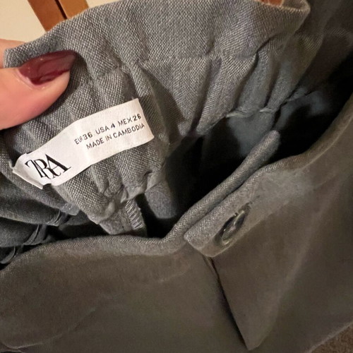 Zara cargo pants gray like new, size S