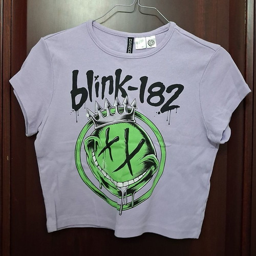 Blink-182 Crop Top H&M like new, lilac