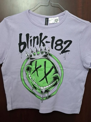Blink-182 Crop Top H&M like new, lilac