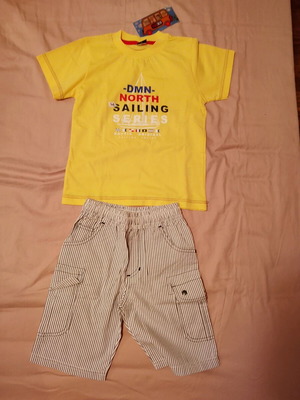 DMN Domina Sport Kids Set No 4 New, 100% Cotton, Gray and Yellow