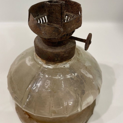 Pitsos oil lamp used, antique