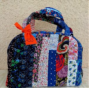 Χειροποίητη τσάντα χειρός υφασμάτινη patchwork - Handbag