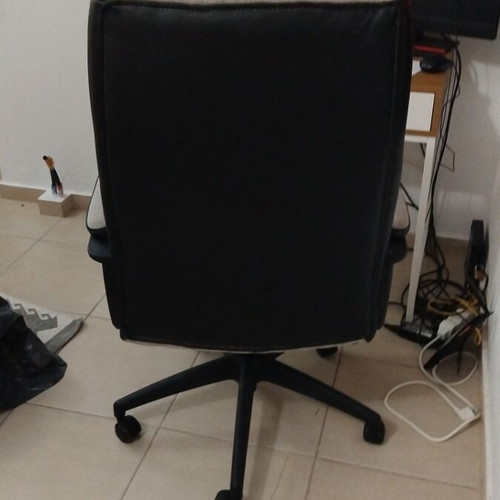 JYSK MARBJERG office chair like new, grey fabric and black leather-look