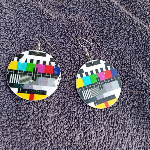Retro earrings, multicolor