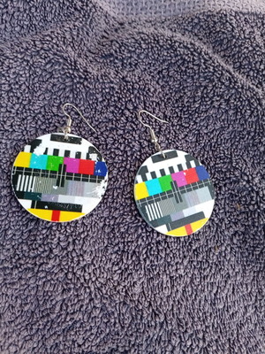 Retro earrings, multicolor