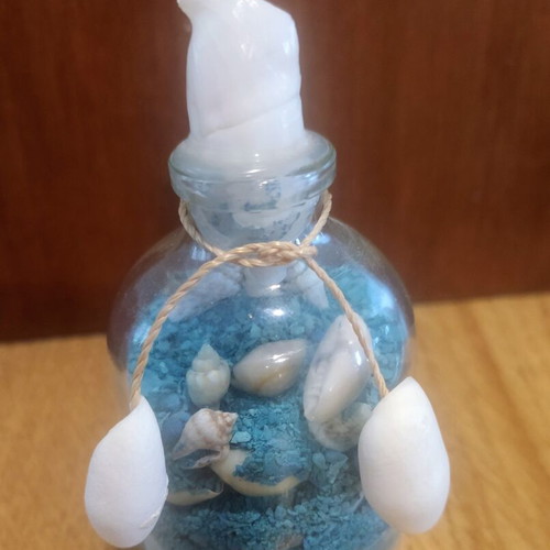 Set of 2 glass souvenirs new, summer style and island decoration