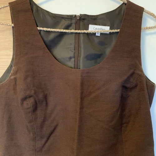 Calvin Klein brown dress used, ideal for office
