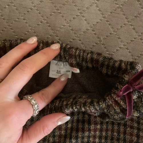 Zara pants used for girl 3-4 years beige and brown
