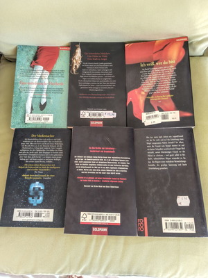 Six German novels like new, crime and fantasy