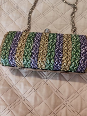 Clutch bag Modissimo multicolor like new with double chain