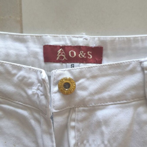 Fabric shorts Small size white like new with side drawstrings