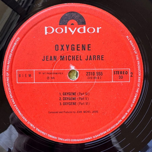 Jean Michel Jarre Oxygene LP used, electronic genre